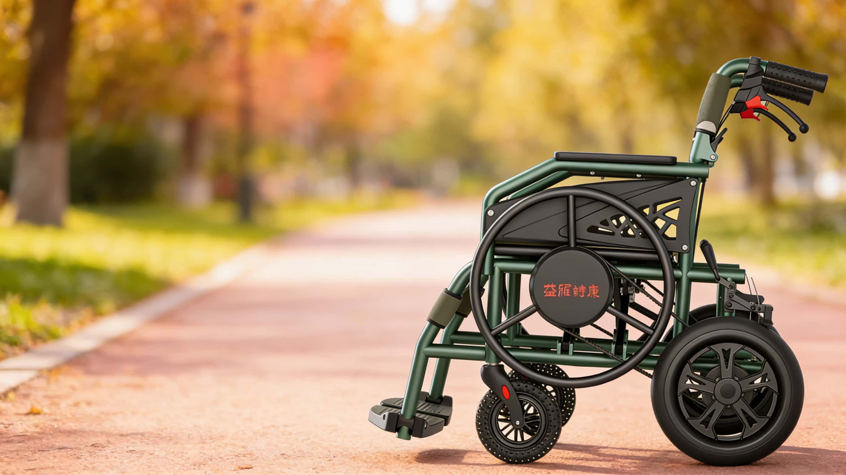 铝合金手动轮椅图片